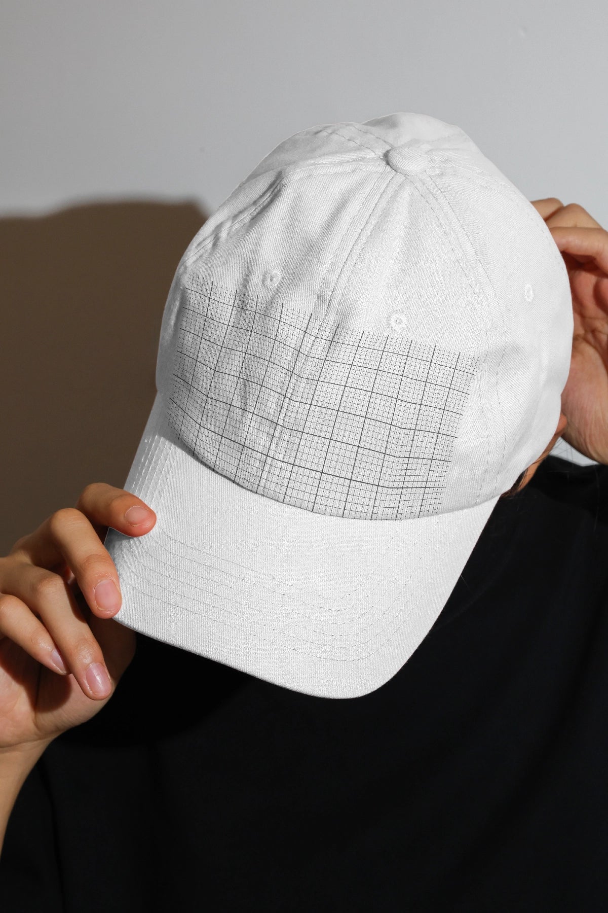 embroidered hat mockup minimal lifestyle setup