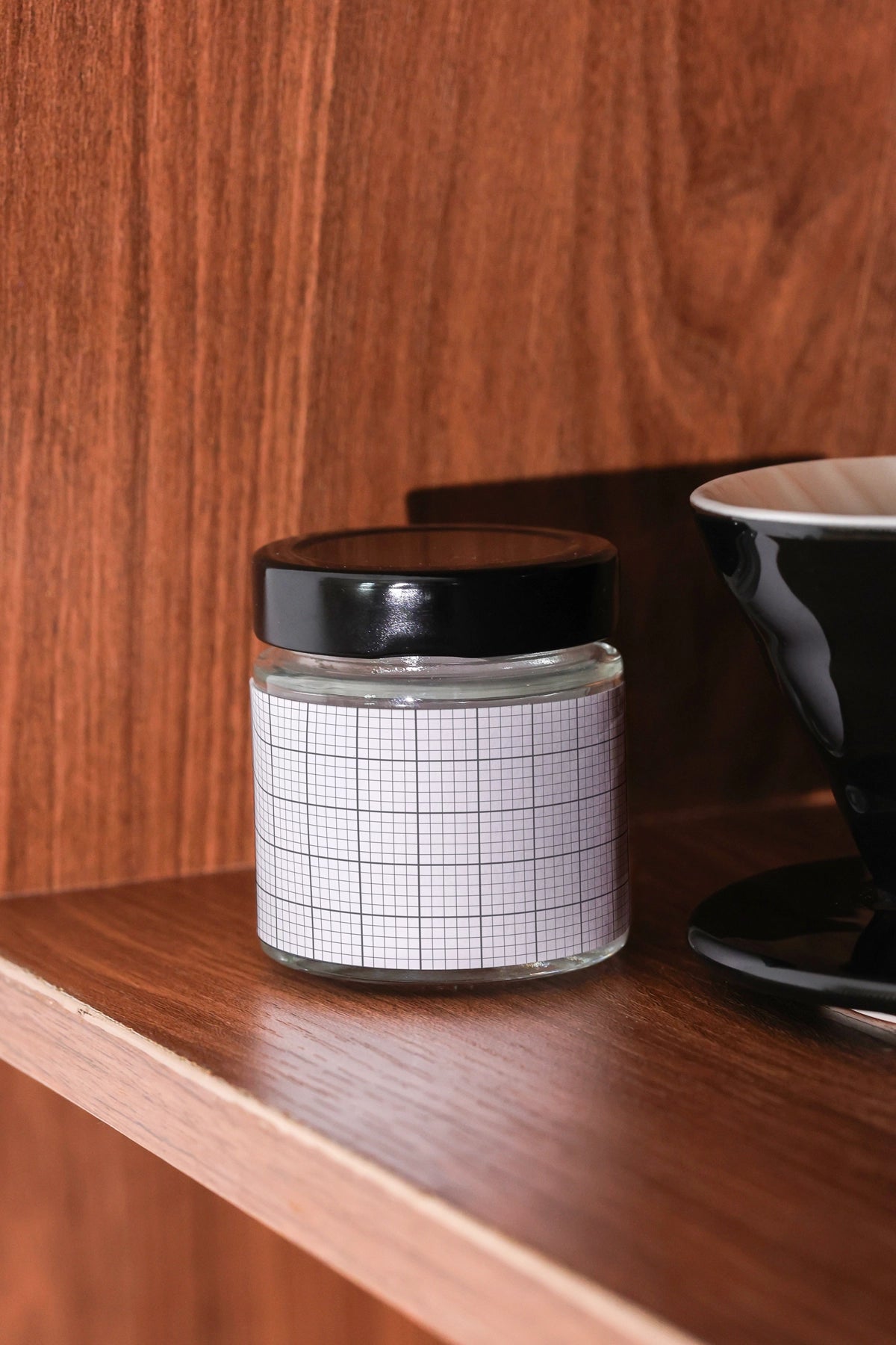 Glass Jar Mockup with Label APR13
