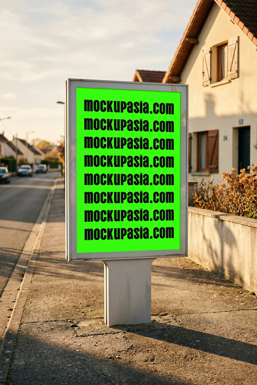 outdoor poster stand mockup blank street poster display