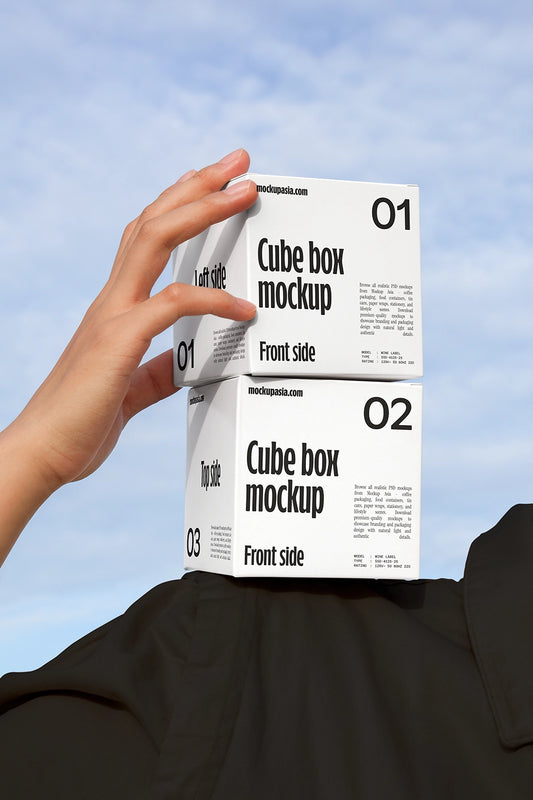 Cube Box Packaging Mockup CB04
