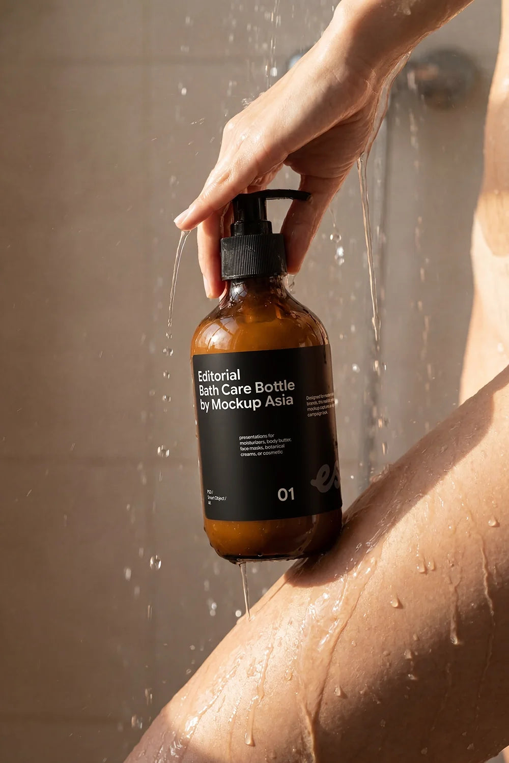 Bath Care Bottle Mockup ESJ08