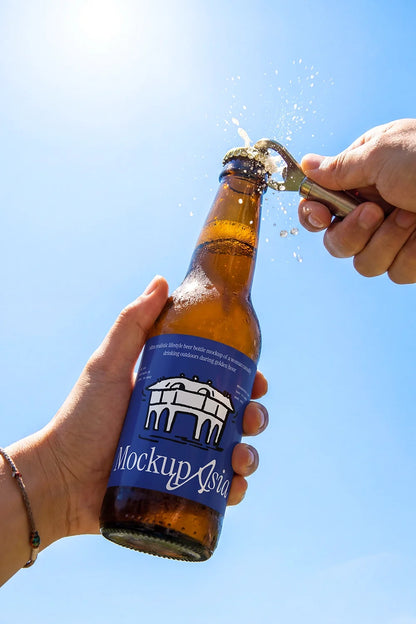 Beer Bottle Mockup SBB01