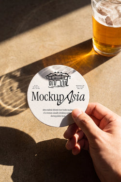 Beer Coaster Mockup SBB11