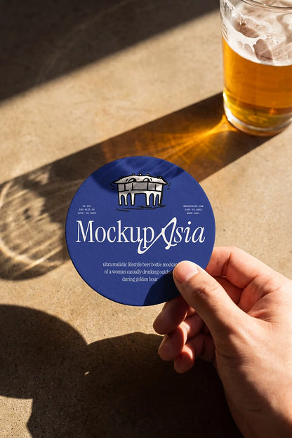 Beer Coaster Mockup SBB11