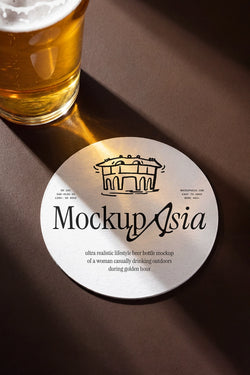 Beer Coaster Mockup SBB12