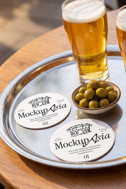 Beer Coaster Mockup SBB13
