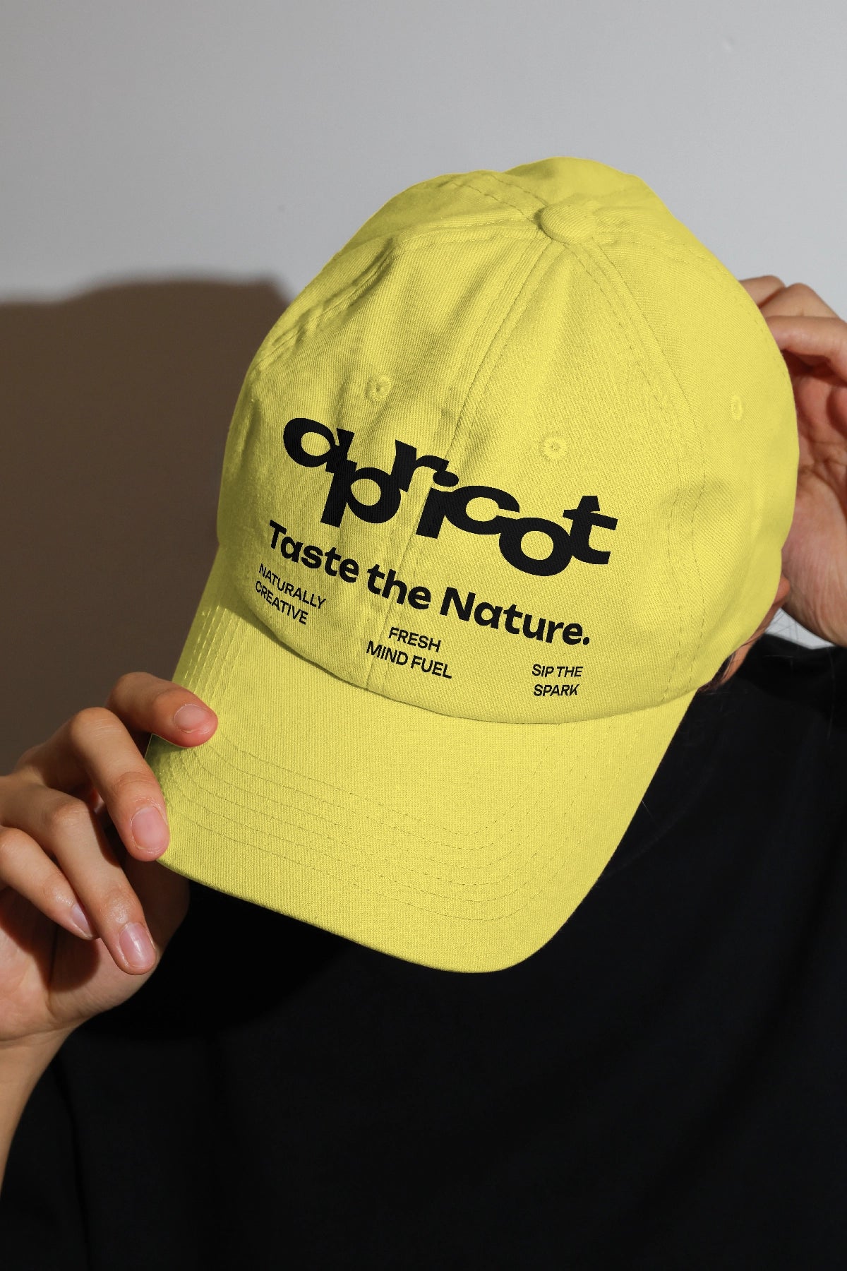 cap mockup front view with realistic fabric texture