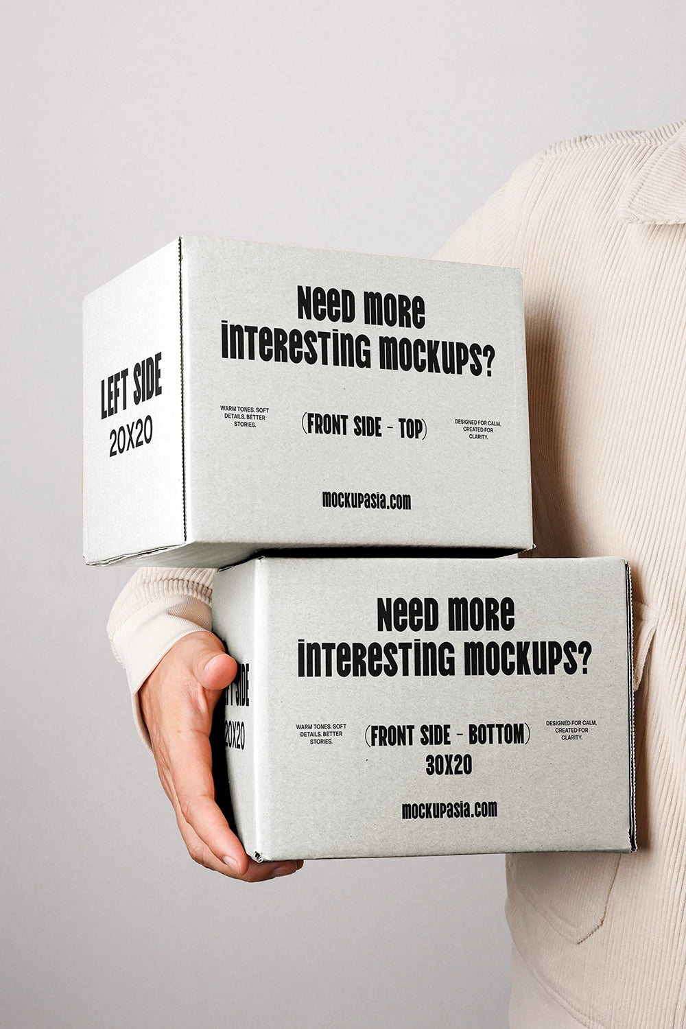 Cardboard Box Mockup CCR06