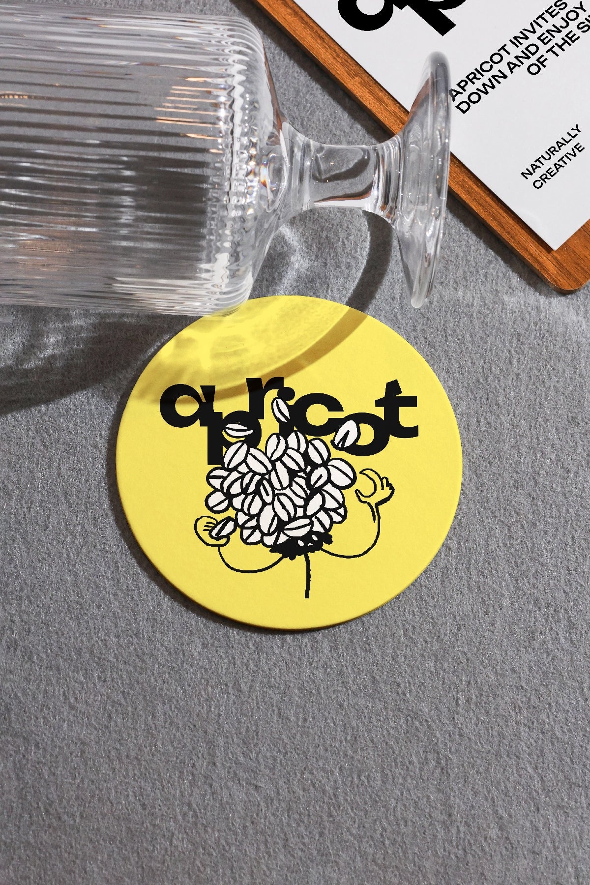 drink coaster mockup realistic glass shadow scene