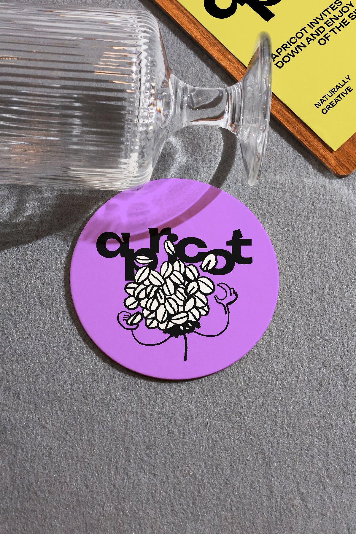 cafe coaster mockup round minimal branding display