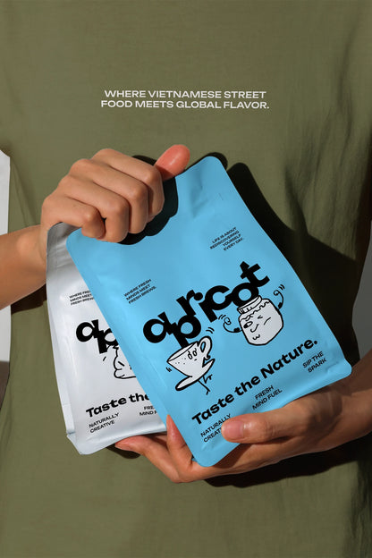 Front view coffee bag mockup showing minimalist label design and resealable pouch packaging