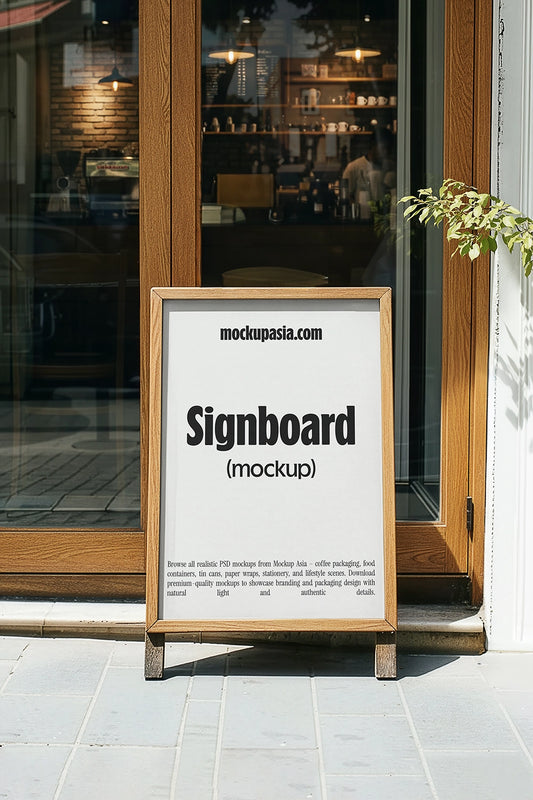 Coffee Signboard Mockup CS02