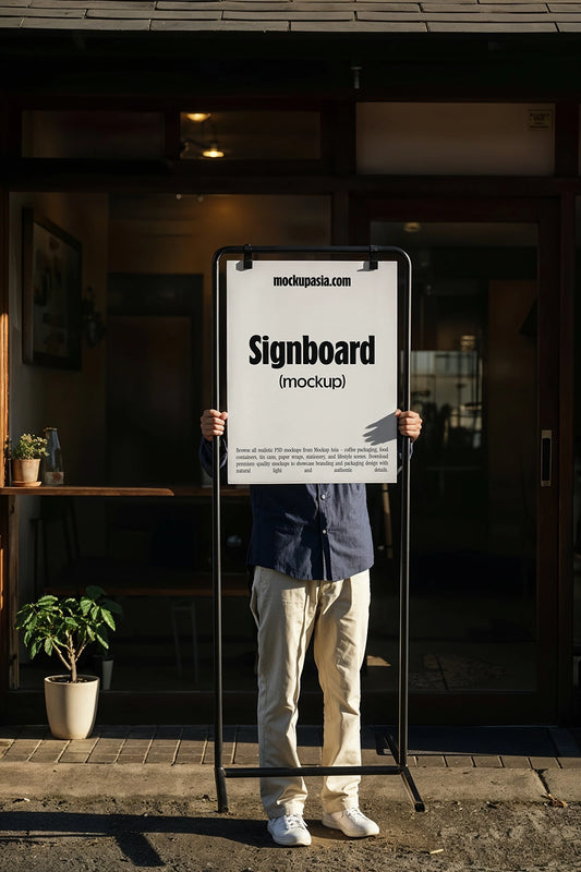 Coffee Signboard Mockup CS01