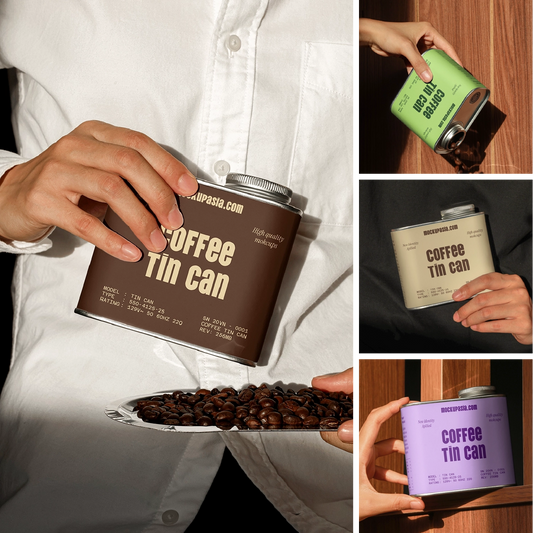 Coffee Tin Can Mockup Bundle