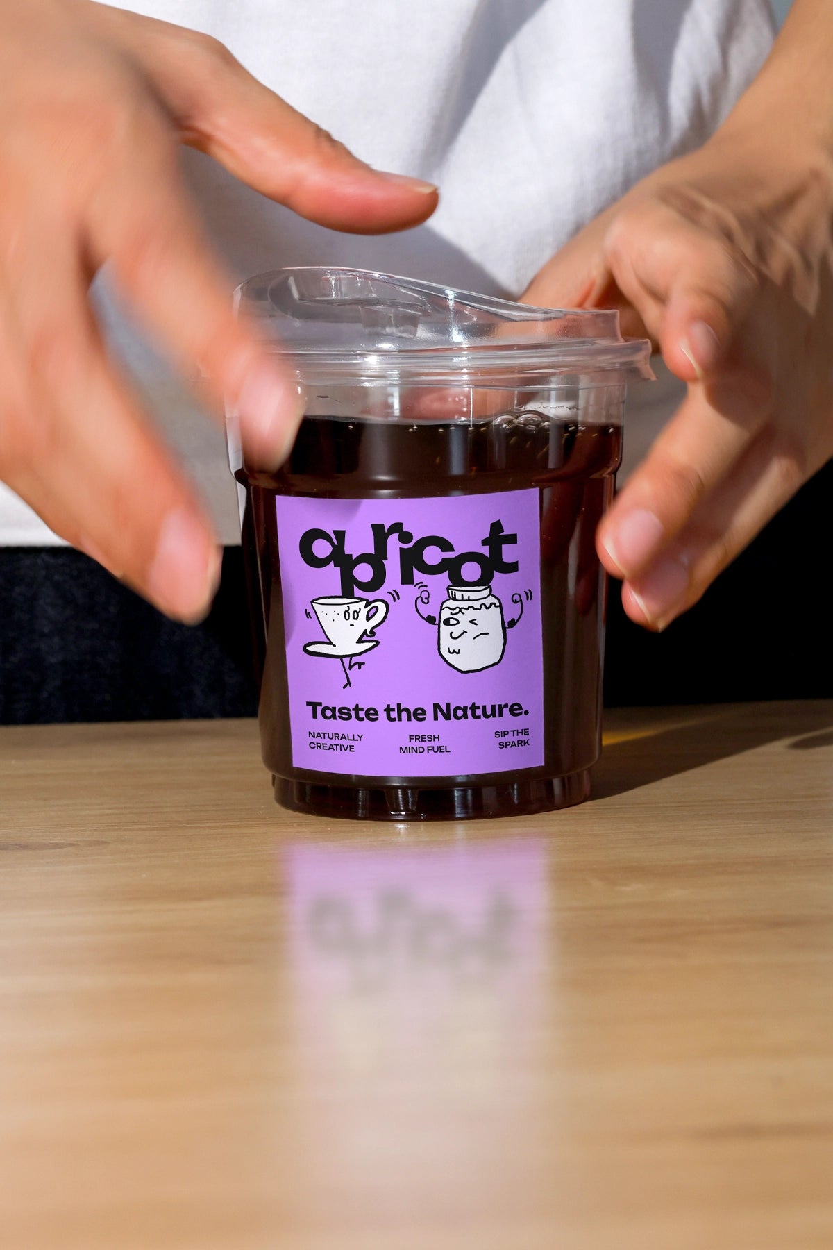 iced drink plastic cup mockup cafe branding