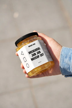 Hexagon Jam Jar Mockup HJ02