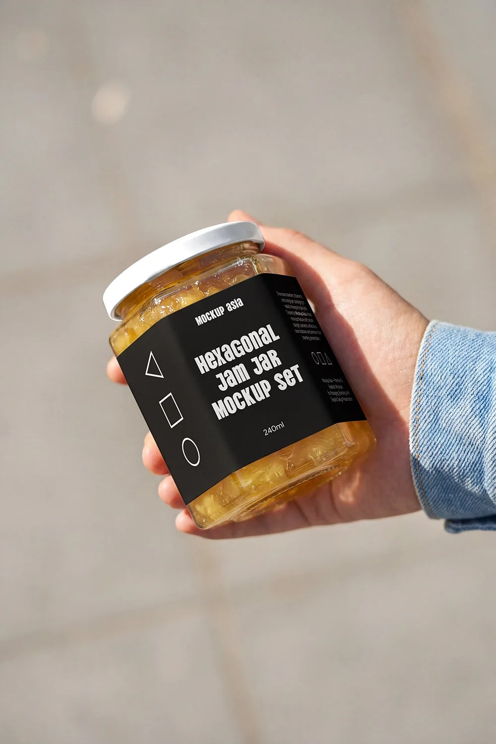 Hexagon Jam Jar Mockup HJ02