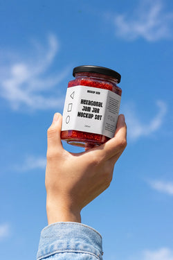 Hexagon Jam Jar Mockup HJ05