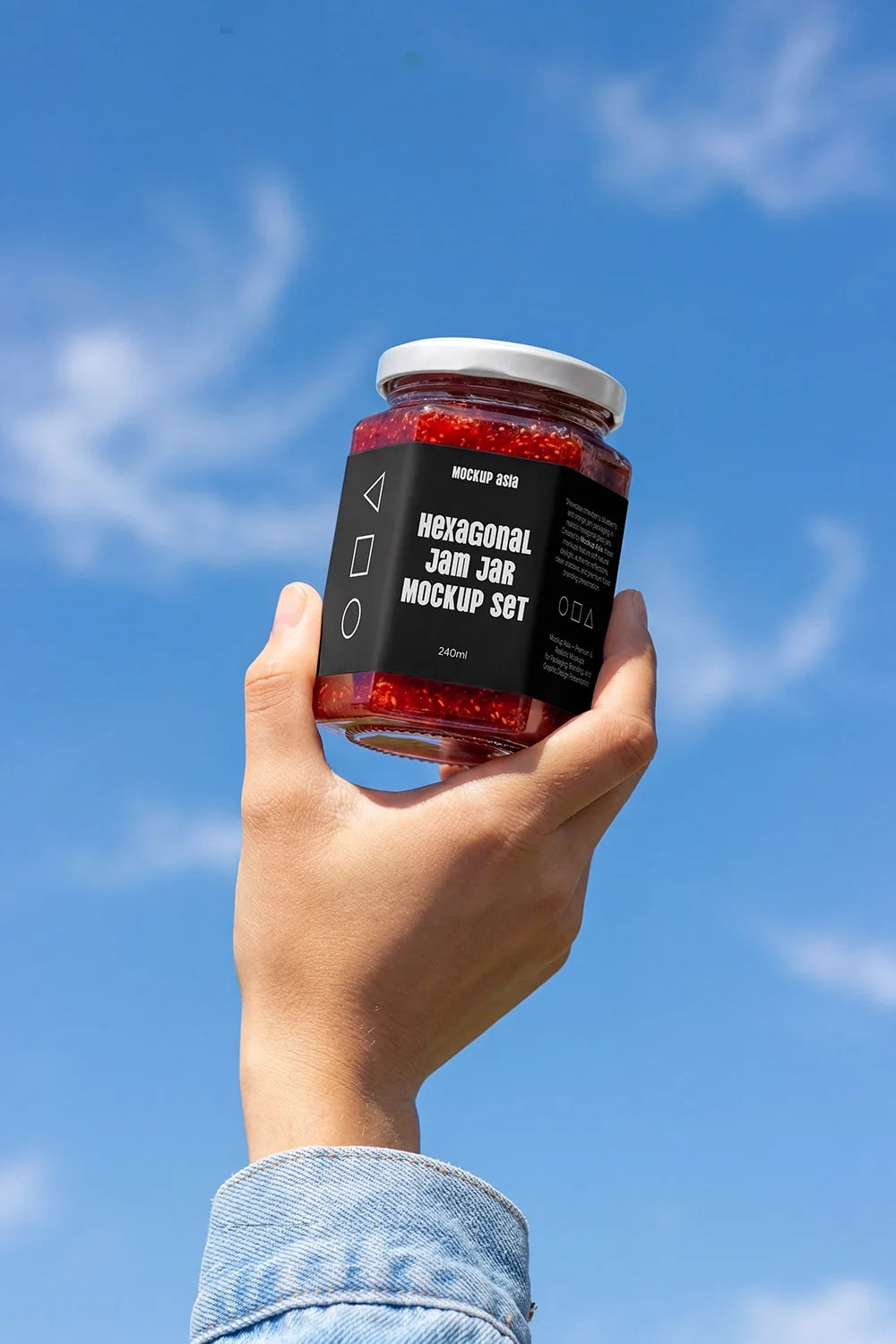 Hexagon Jam Jar Mockup HJ05