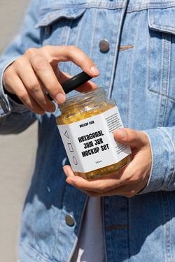 Hexagon Jam Jar Mockup HJ08