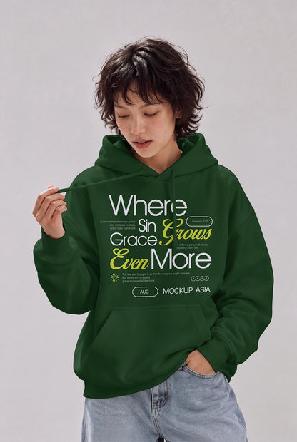 Realistic white hoodie apparel mockup for streetwear designs