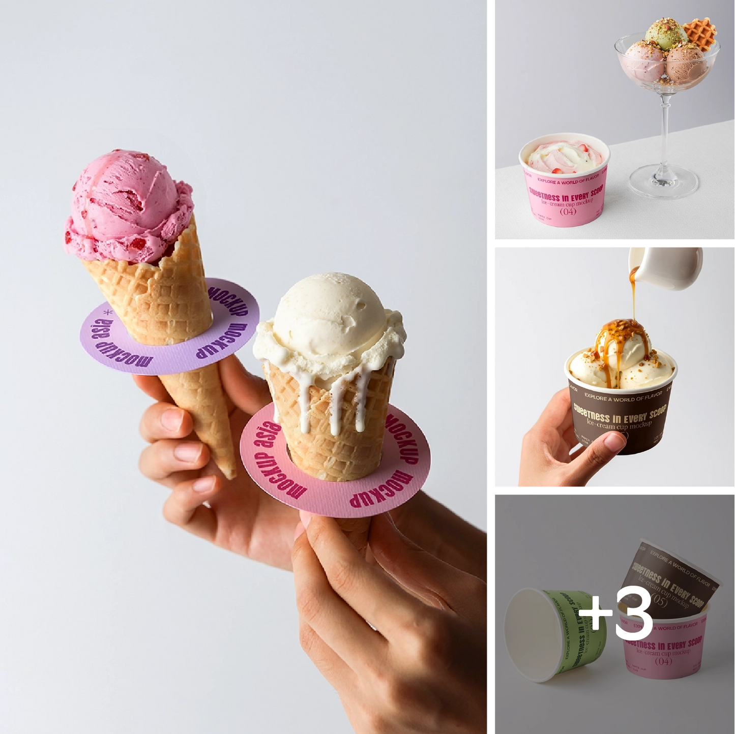 Ice-cream mockup bundle