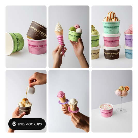 Ice-cream mockup bundle