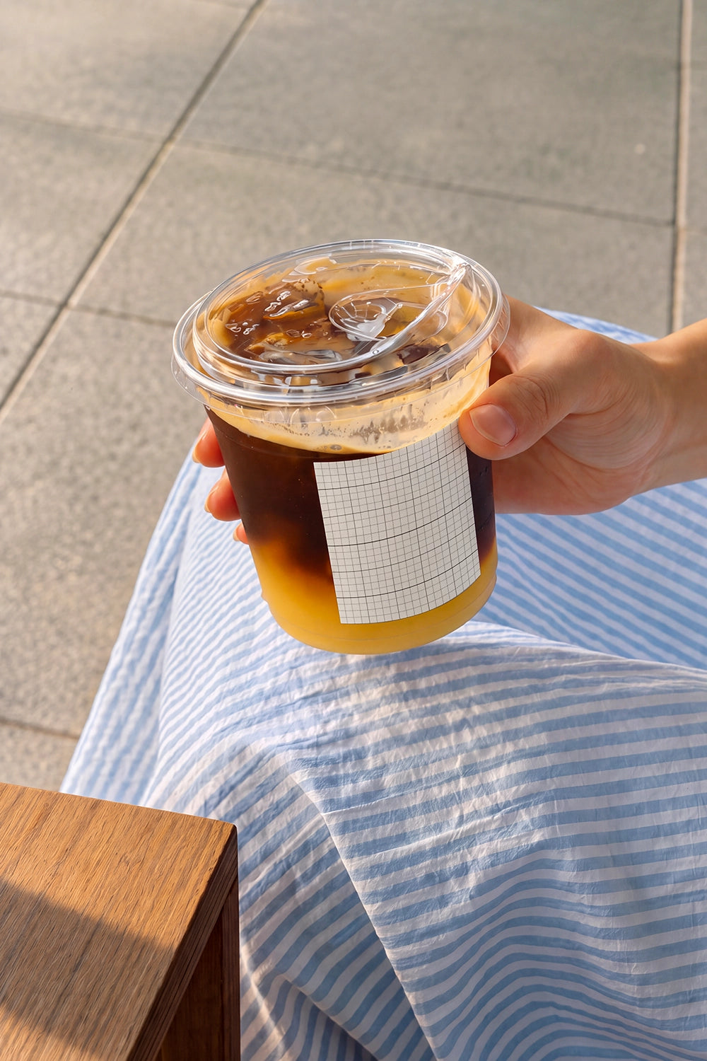 Plastic cup with flat lid mockup editable smart object PSD summer