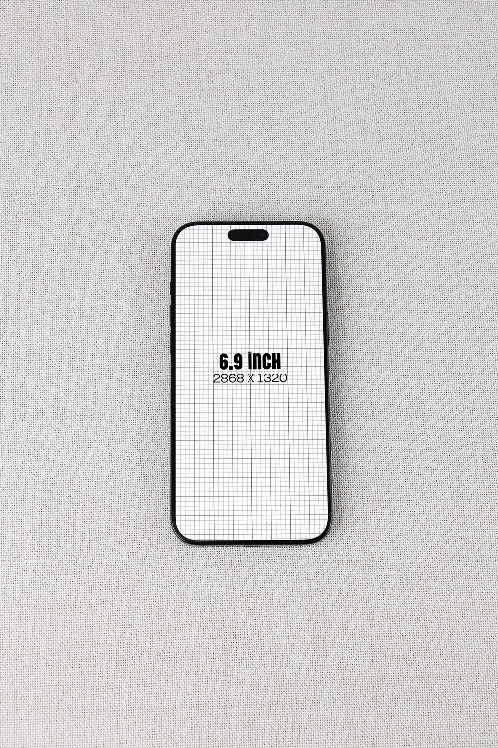 mobile phone mockup with centered composition and modern typography display