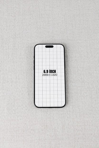 mobile phone mockup with centered composition and modern typography display