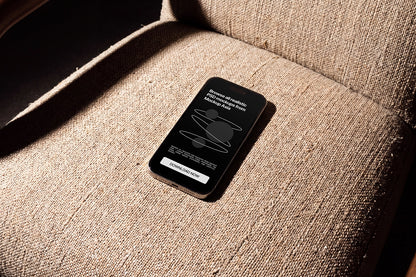 Smartphone mockup for app and website presentation on fabric