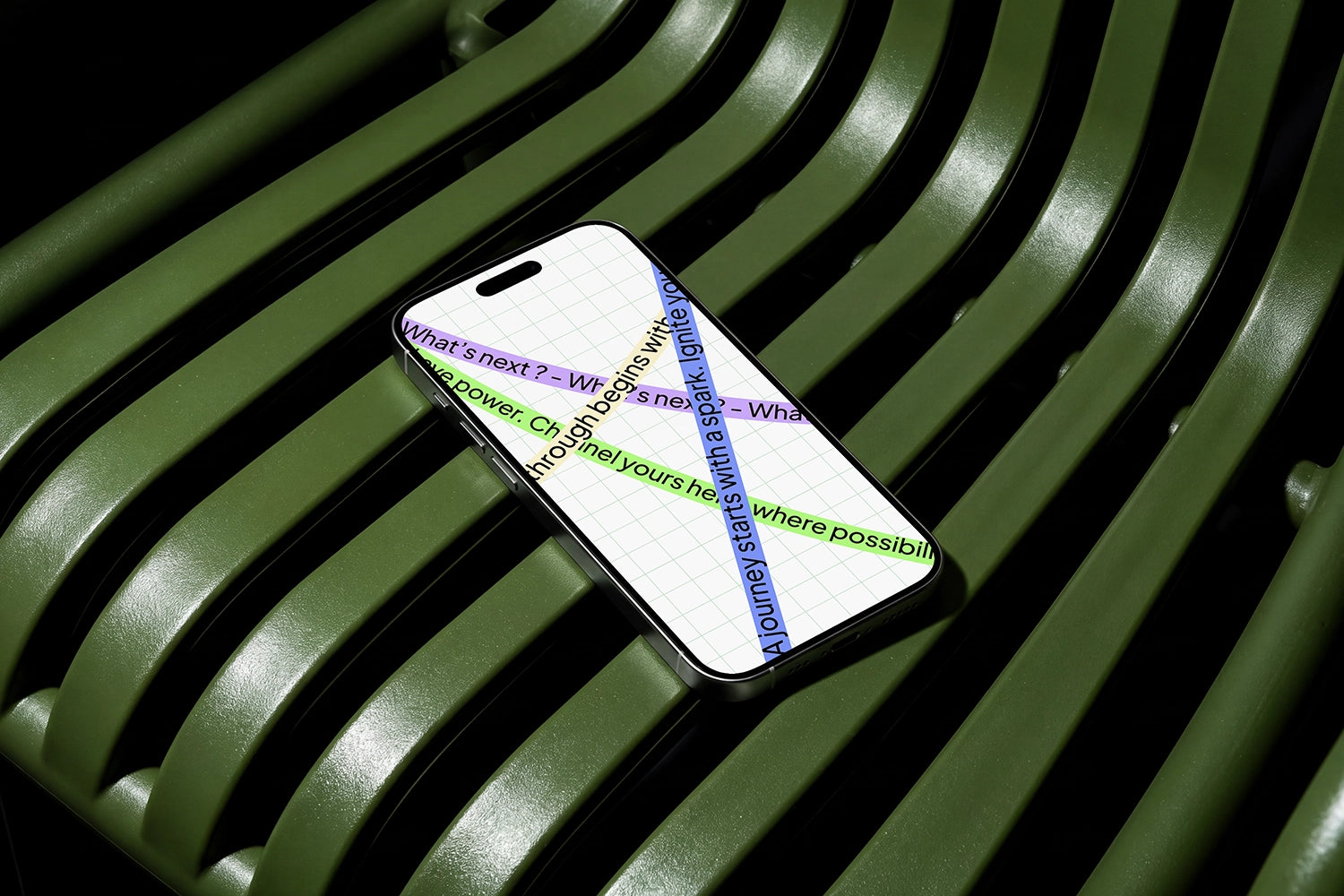 iPhone screen mockup for app and UI design presentation