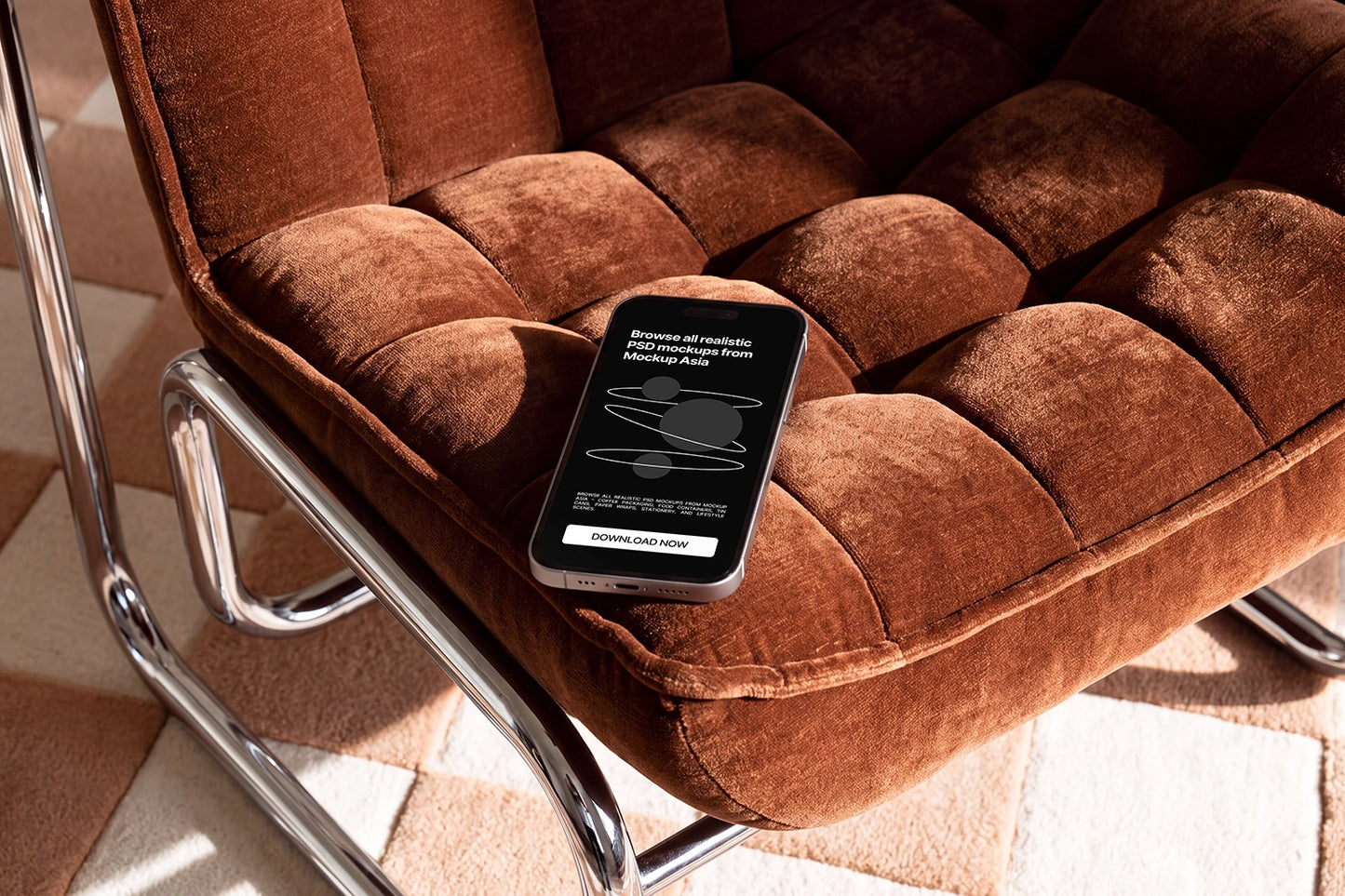 iPhone PSD mockup for showcasing mobile app and website designs