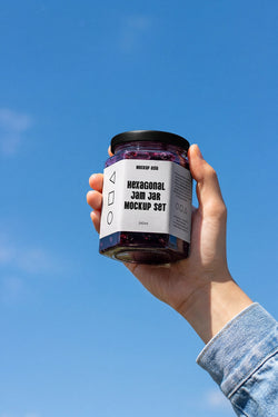 Hexagon Jam Jar Mockup HJ01