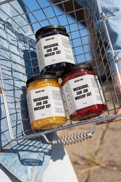 Hexagon Jam Jar Mockup HJ10