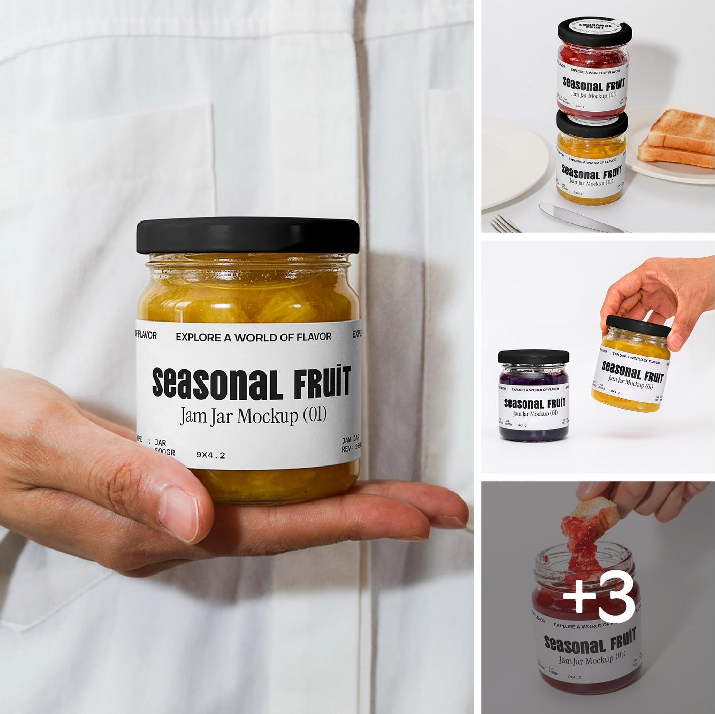 Jam Jar mockup bundle