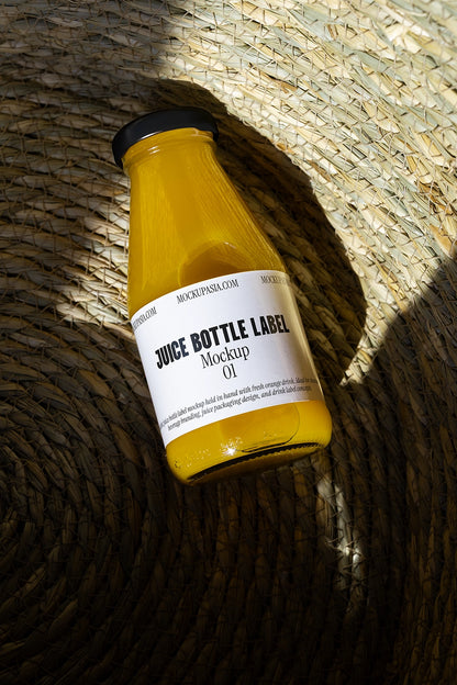 Juice Bottle Label Mockup - JBL07