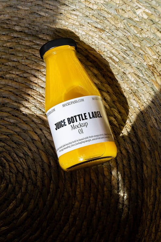 Juice Bottle Label Mockup - JBL07