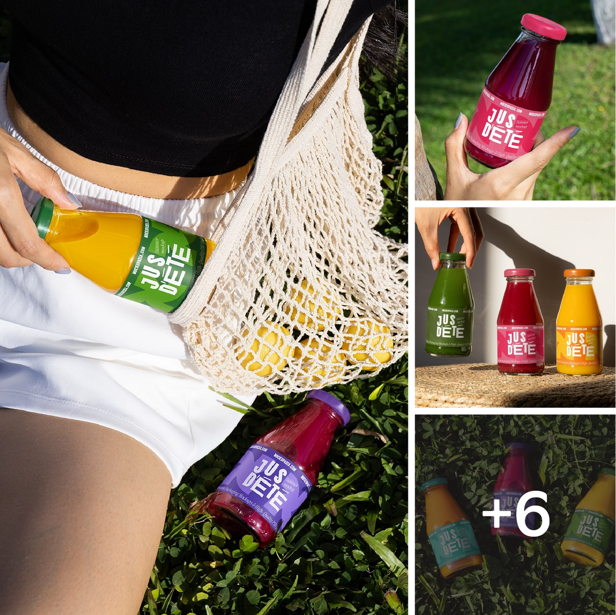 Juice Bottle Label Mockup Collection