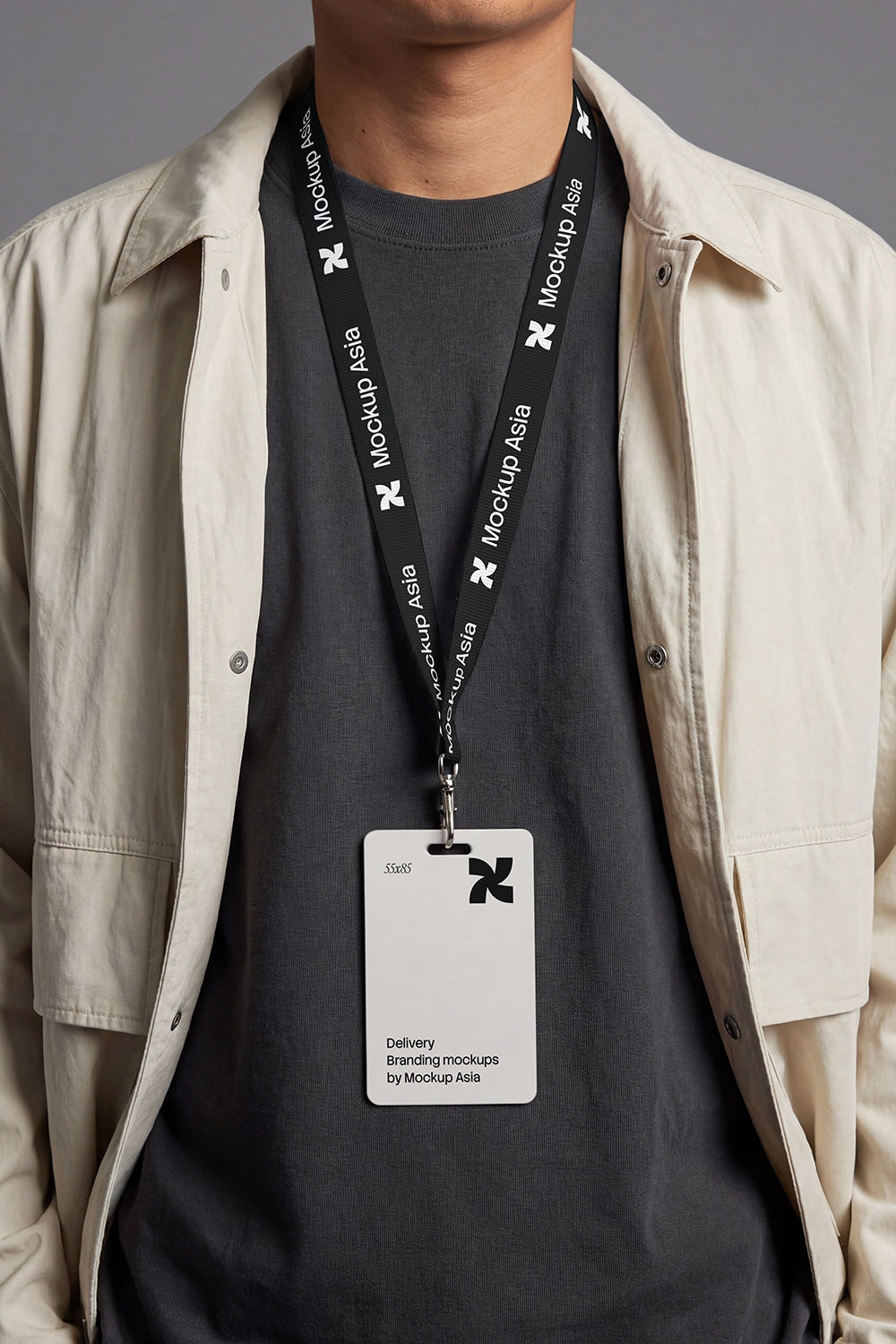 Lanyard mockup for ID badge and event branding presentation