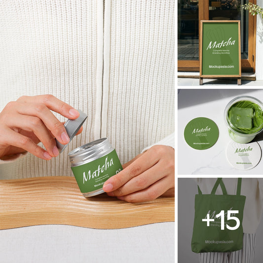 Matcha Branding Workflow Mockup Bundle