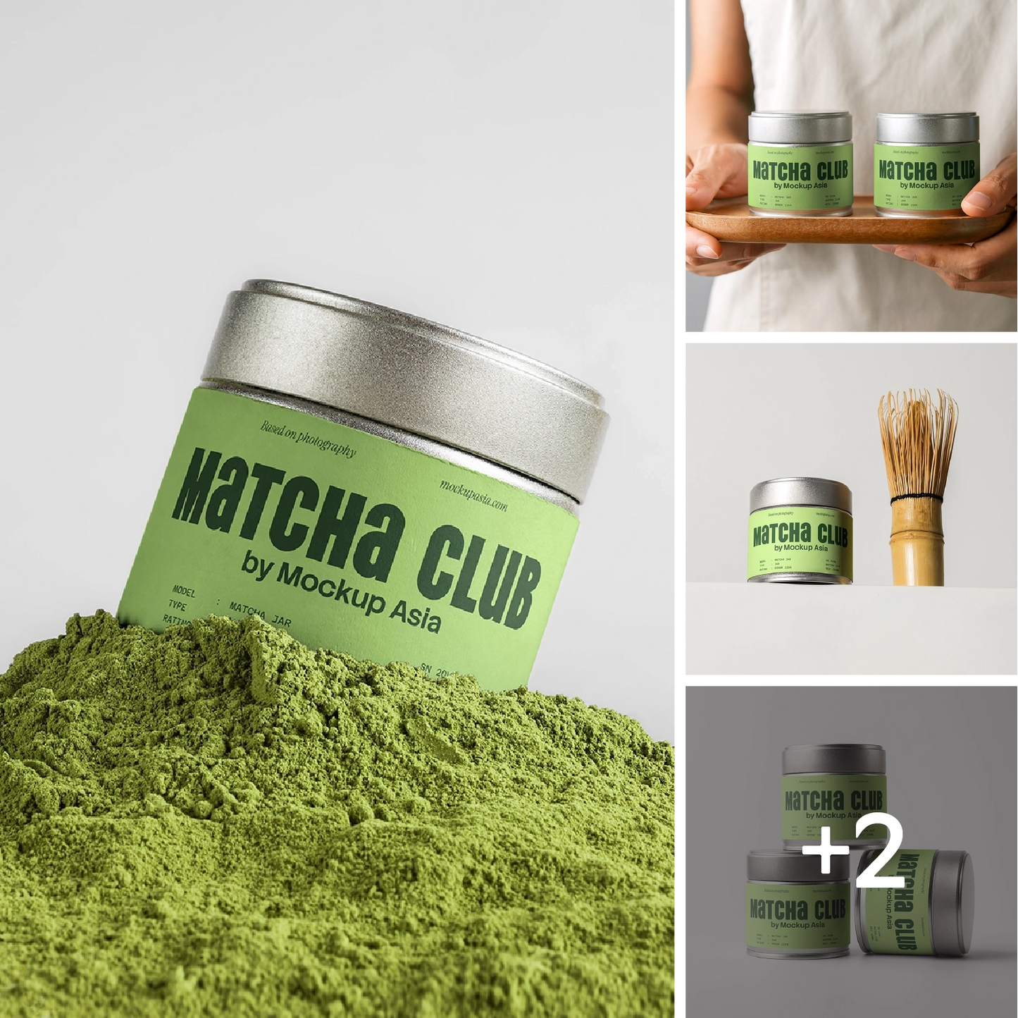 Matcha Powder Tin Jar Bundle