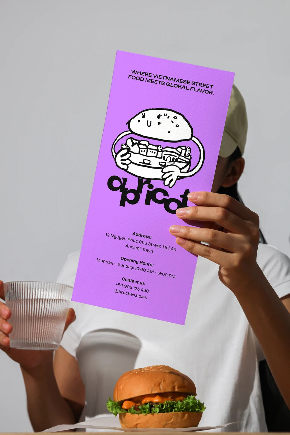 restaurant menu mockup with food branding presentation