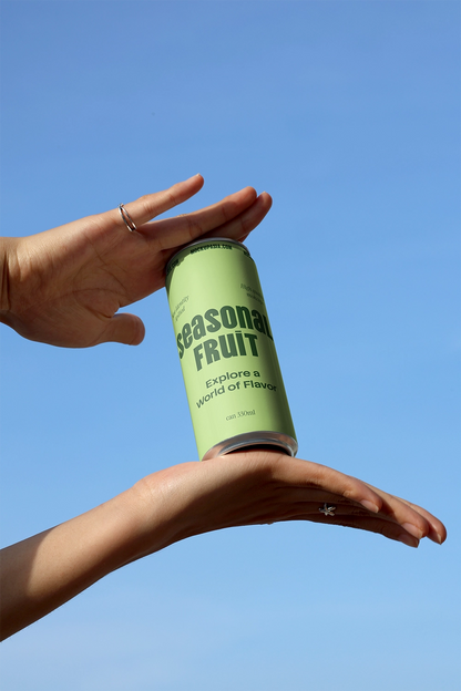 Minimal soda can mockup with natural lighting and floating composition for beverage packaging design
