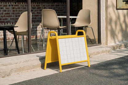Double-sided pavement sign mockup editable smart object PSD