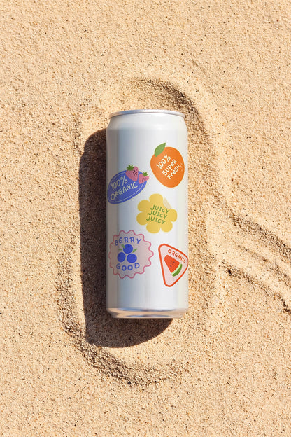 Realistic metallic beverage can mockup under natural sunlight