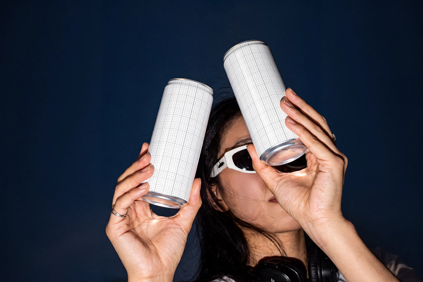 Sleek aluminum can packaging mockup for modern beverage branding.