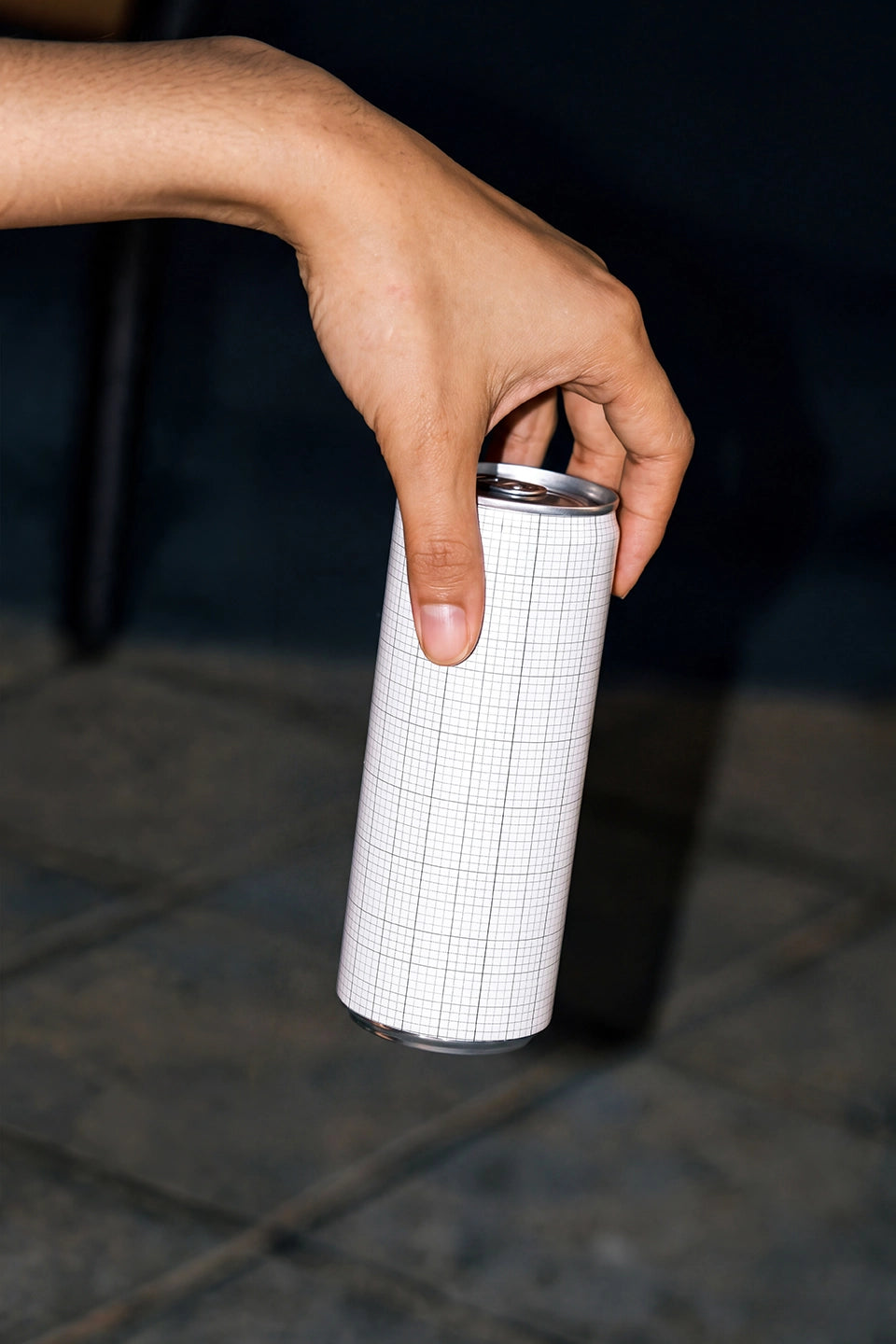 Cylindrical can PSD mockup for beverage and packaging branding.