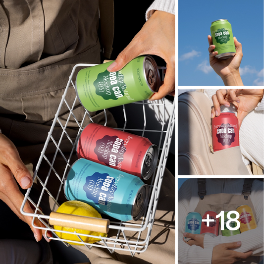 Soda Can Mockup Bundle – Professional Advertising Lighting