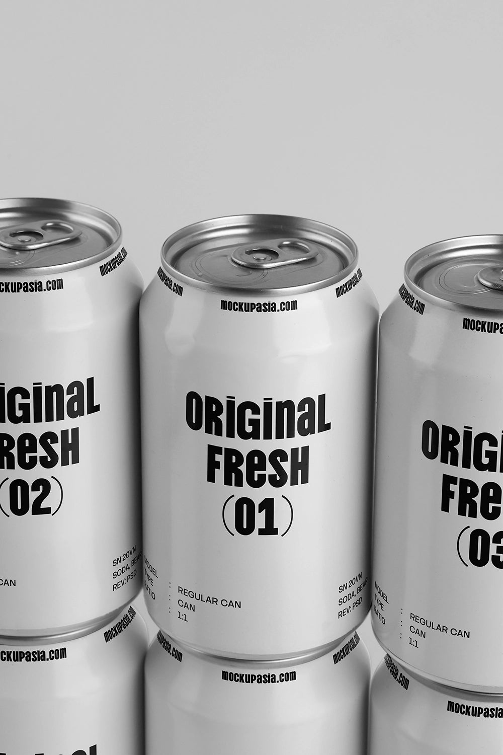 Soda can mockup close up aluminum beverage packaging detail realistic lighting minimal design